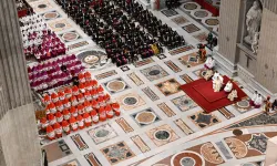 Papst Franziskus feiert am Hochfest Christi Himmelfahrt (9. Mai 2024) eine Vesper / Vatican Media