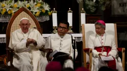 Papst Franziskus in der Kathedrale von Jakarta am 4. September 2024 / Daniel Ibáñez / EWTN