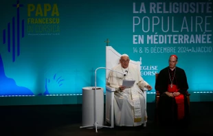 Papst Franziskus am 15. Dezember 2024 auf Korsika / Daniel Ibáñez / EWTN News