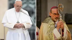 Papst Franziskus und Pierbattista Pizzaballa / Daniel Ibáñez / CNA Deutsch; Lateinisches Patriarchat von Jerusalem