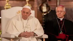 Papst Franziskus bei der Vesper am 2. August 2023 anlässlich des Weltjugendtags in Lissabon / Daniel Ibáñez / CNA Deutsch