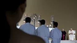 Anbetung des Allerheiligsten beim Weltjugentag mit Papst Franziskus am 5. August 2023 in Lissabon / Vatican Media