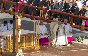 Papst Franziskus am 4. Oktober 2023 / Daniel Ibáñez / CNA Deutsch