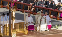 Papst Franziskus am 4. Oktober 2023 / Daniel Ibáñez / CNA Deutsch