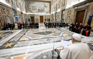 Papst Franziskus am 11. April 2024 vor Mitgliedern der Päpstlichen Akademie der Sozialwissenschaften / Vatican Media