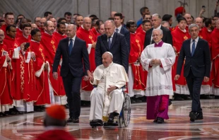 Papst Franziskus am 19. Mai 2024 (Pfingsten) im Petersdom / Daniel Ibáñez / CNA Deutsch