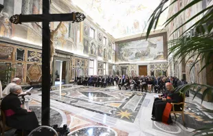 Papst Franziskus mit Mitgliedern des „International Catholic Legislators Network“ (ICLN) am 24. August 2024 / Vatican Media