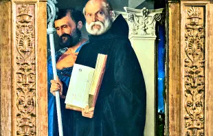 Im Jahr 1488 malte Giovanni Bellini dieses Portrait des Heiligen Benedikt von Nursia; daneben der Evangelist Markus.  / Wikimedia / Didier Descouens (CC BY-SA 4.0)