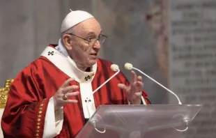 Papst Franziskus am Pfingstsonntag, 31. Mai 2020, im Petersdom / EWTN-CNA Deutsch / Daniel Ibáñez/Vatican Pool