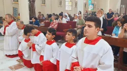 Messfeier im Gazastreifen während des Krieges / Pfarrei der Heiligen Familie in Gaza-Stadt