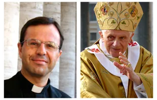 Pater Hermann Geißler würdigt die fünf großen Etappen von Papst Benedikt, hier bei einer Heiligsprechung im Jahr 2011. / EWTN.TV/Paul Badde, CNA/Alan Holdren