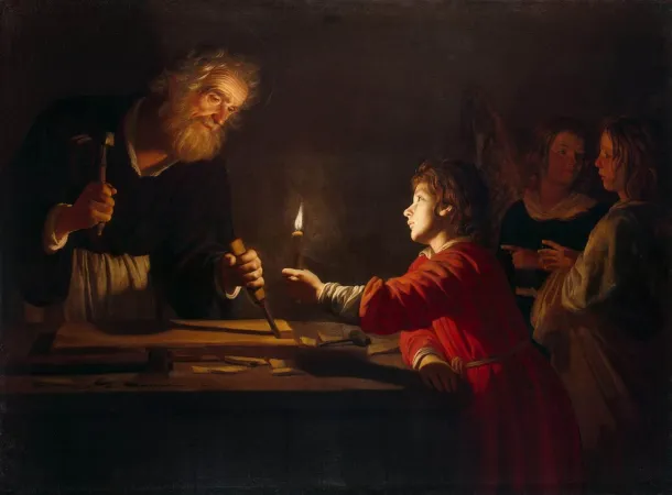 In der Werkstatt des Heiligen Josef: Gerrit van Honthorsts Gemälde "die Kindheit Christi" entstand ca. 1620. 