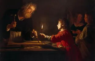In der Werkstatt des Heiligen Josef: Gerrit van Honthorsts Gemälde "die Kindheit Christi" entstand ca. 1620.  / Gemeinfrei