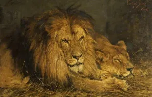 "The British Lion / Repose" - Gemälde von Géza Vastagh (1899)
 / Wikimedia / Russell-Cotes Art Gallery and Museum (CC0)