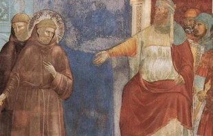 Darstellung der Begegnung des heiligen Franziskus mit dem Sultan von Ägypten von Giotto di Bondone im Jahr 1219 / Wikimedia (CC0)