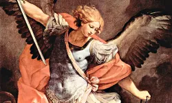 Der Erzengel im berühtmen Bild von Guido Reniin, ein Altarbild in der Kirche Santa Maria della Concezione dei Cappuccini in Rom. / CNA/Gemeinfrei (Ausschnitt)