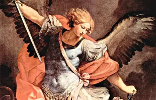 Der Erzengel im berühtmen Bild von Guido Reniin, ein Altarbild in der Kirche Santa Maria della Concezione dei Cappuccini in Rom. / CNA/Gemeinfrei (Ausschnitt)