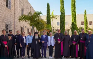 Der israelische Staatspräsident Isaac Herzog zu Besuch im Kloster Stella Maris in Haifa / Lateinisches Patriarchat von Jerusalem