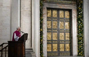 Verschlossene Heilige Pforte im Petersdom am 9. Mai 2024 / Vatican Media