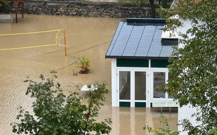 Bilder vom Hochwasser in Heiligenkreuz am 15. September 2024