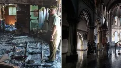 Die Kirche nach dem Brandanschlag / Carabineros / Twitter 