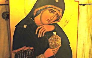 Ikone Maria Magdalenas aus der Grabkammer Christi, Heiliges Grab, Jerusalem. / EWTN/Paul Badde