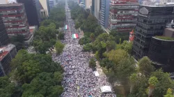 Die Demonstration auf dem Paseo de la Reforma, der Hauptverkehrsader von Mexiko-Stadt. / Frente Nacional por la Familia