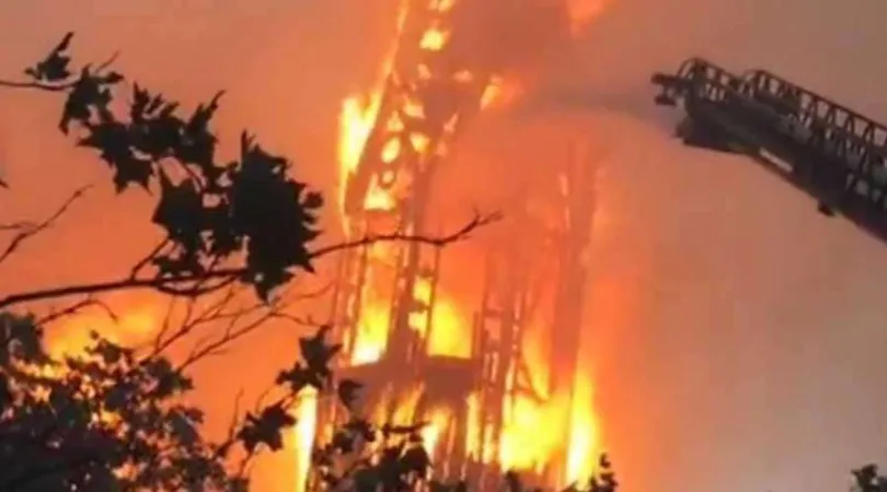 La Asunción in Flammen: Brennende Kirche in Santiago de Chile am 18. Oktober 2020.