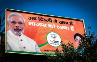 Wahlplakat der BJP mit Premierminister Narendra Modi / Erik Törner / Flickr