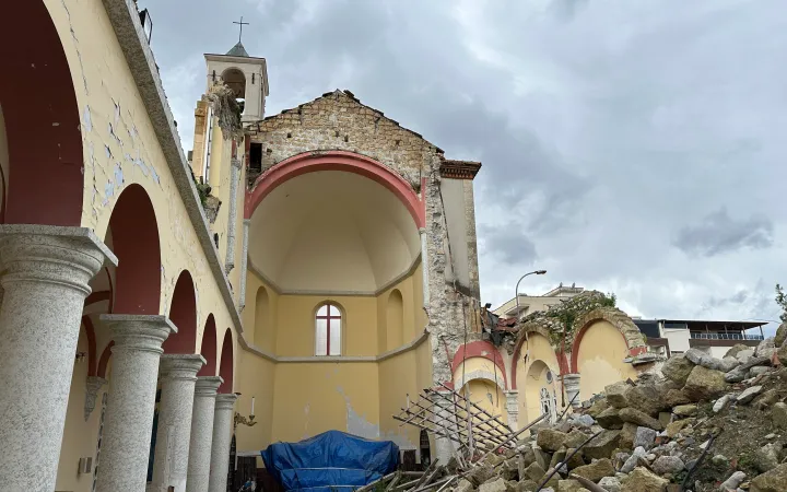Die katholische Kathedrale von Iskenderun (Türkei) wurde beim Erdbeben am 6. Februar 2023 zerstört.
