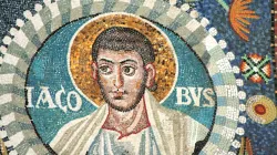 St. Jakobus der Ältere: Detail des Mosaiks in der Basilika San Vitale im italienischen Ravenna. / José Luiz Bernardes Ribeiro / CC BY-SA 4.0
