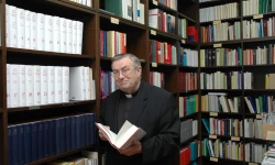 Kardinal Karl Lehmann in seiner Bibliothek / Bistum Mainz / Nichtweiß