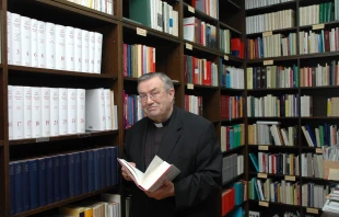 Kardinal Karl Lehmann in seiner Bibliothek / Bistum Mainz / Nichtweiß