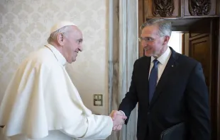 Papst Franziskus trifft Patrick E. Kelly, Oberster Ritter des Kolumbus-Ritterordens, 25. Oktober 2021 / Vatican Media