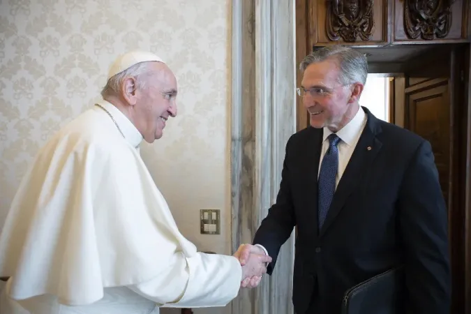 Papst Franziskus trifft Patrick E. Kelly, Oberster Ritter des Kolumbus-Ritterordens, 25. Oktober 2021