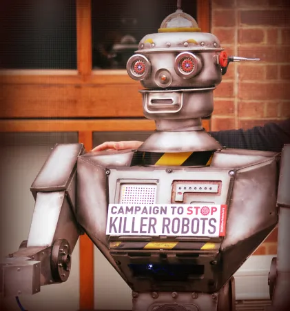 Kein Scherz: Die "Kampagne zum Stopp von Killer-Robotern" setzt sich bei den Vereinten Nationen ein.