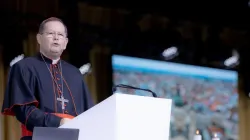 Kardinal Gerald Lacroix, Erzbischof von Quebec, spricht auf dem Internationalen Eucharistischen Kongress in Budapest, Ungarn, 7. September 2021. / Daniel Ibáñez / CNA Deutsch 