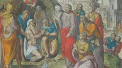 Auferweckung des Lazarus (Gemälde von Gerard de Jode) / gemeinfrei