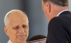 Papst Leo XIV. mit Martin Rothweiler / Daniel Ibáñez / EWTN News