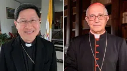 Die Kardinäle Luis Antonio Tagle (links) und Fernando Filoni.  / Alan Holdren / Daniel Ibanez / beide CNA Deutsch 