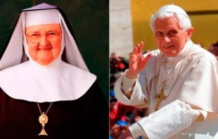 Mutter Angelica und Benedikt XVI.  / ETWN/CNA/Alan Holdren