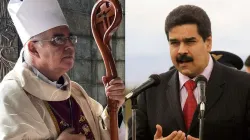 Bischof Moronta (links) und Venezuelas Machthaber, Nicolas Maduro / Collage / ACI Prensa
