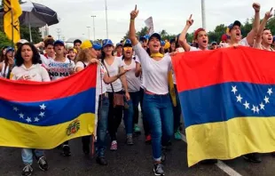 Demonstranten auf den Straßen Venezuelas / Voluntad Popular via Facebook 