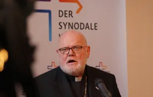 Kardinal Reinhard Marx, damals noch Vorsitzender der deutschen Bischofskonferenz (DBK), bei einer Pressekonferenz um "Synodalen Weg" im Januar 2020. / Rudolf Gehrig / CNA Deutsch