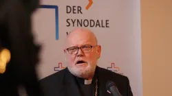 Kardinal Reinhard Marx, damals noch Vorsitzender der deutschen Bischofskonferenz (DBK), bei einer Pressekonferenz um "Synodalen Weg" im Januar 2020. / Rudolf Gehrig / CNA Deutsch