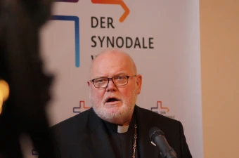 Kardinal Reinhard Marx, damals noch Vorsitzender der deutschen Bischofskonferenz (DBK), bei einer Pressekonferenz um "Synodalen Weg" im Januar 2020. / Rudolf Gehrig / CNA Deutsch