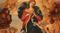 Maria, die Knotenlöserin in einer von Papst Franziskus gesegneten Darstellung. / CNA/Daniel Ibanez