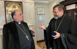 Bischof Bertram Meier mit Großerzbischof Sviatoslav Shevchuk / Deutsche Bischofskonferenz / Ewelina Sowa