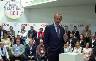 CDU-Chef Friedrich Merz bei der Vorstellung der Grundwertecharta am 30. Mai 2022 / screenshot / YouTube / cdutv