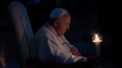 Papst Franziskus bei der Osternacht am 16. April 2022. / CNA Deutsch / Daniel Ibanez